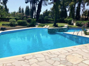 Luxurious Sani Villa Luna with shared pool